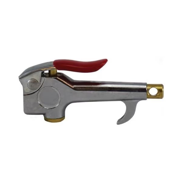 Blow Gun, Safety, 14 in, 90 psi Working, Aluminum NozzleBrass ValveNP Steel HandlePlastic Sleev, Midland Metal, Mfr#: 320050